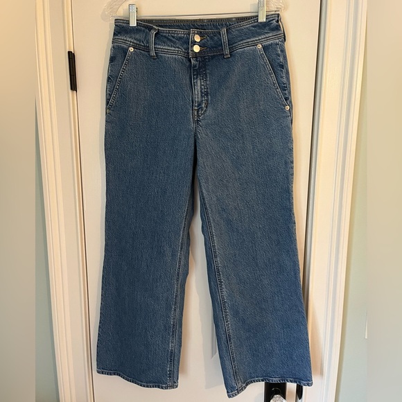 J. Crew Slim-wide jean with stacked buttons Medium Wash Size 29 Style CH884 - Picture 2 of 7